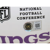 Justin Jefferson Autographed Minnesota Vikings Logo Football Beckett WIT 57923