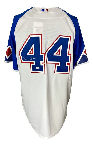 Hank Aaron Signed Atlanta Braves 2023 Nike City Connect Baseball Jersey JSA LOA