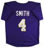 LSU Josh Smith Authentic Signed Purple Pro Style Jersey BAS Witnessed #3W294261