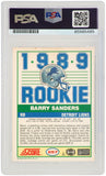 Barry Sanders Signed Lions 1989 Score Rookie Card #257 w/ROY'89 -(PSA / Auto 10)