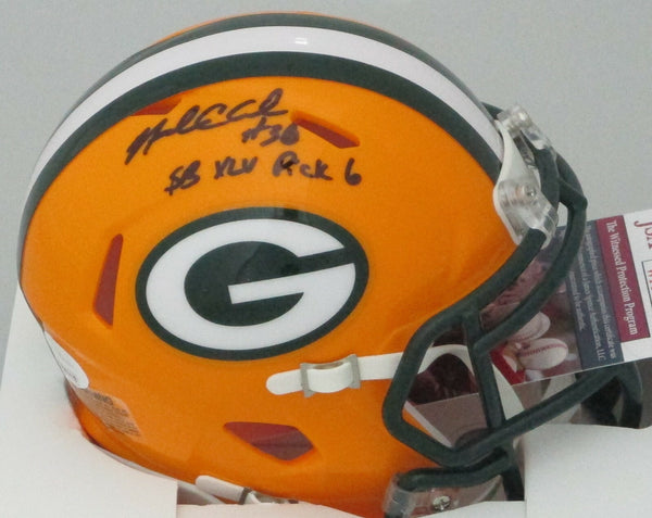 Packers NICK COLLINS Signed Riddell Mini Helmet AUTO w/ "SB XLV PICK 6" - JSA