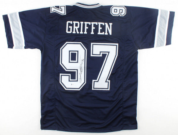 Everson Griffen Signed Cowboys Jersey (Beckett COA)Dallas All Pro Defensive End
