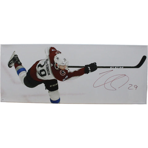 Nate MacKinnon Signed Colorado Avalanche 16x40 Gallery Canvas JSA 43473