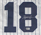 Andruw Jones Signed New York Yankees Jersey (Beckett) 10 Gold Glove Awards C.F.