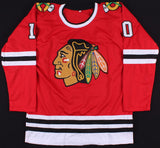 Patrick Sharp Signed Blackhawks Jersey (Beckett COA) Chicago 3xStanley Cup Champ