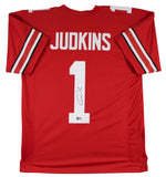 Ohio State Quinshon Judkins Authentic Signed Red Pro Style Jersey BAS Witnessed