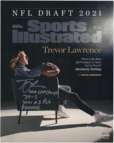 Autographed Trevor Lawrence Jacksonville 16x20 Magazine
