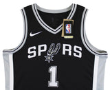 Victor Wembanyama Signed Black Nike Icon Ed. Jersey w/ Alien Sketch Fanatics