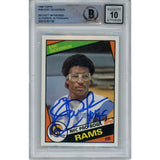 Eric Dickerson Autographed 1984 Topps 280 Card HOF 10 Auto Card Beckett 47936