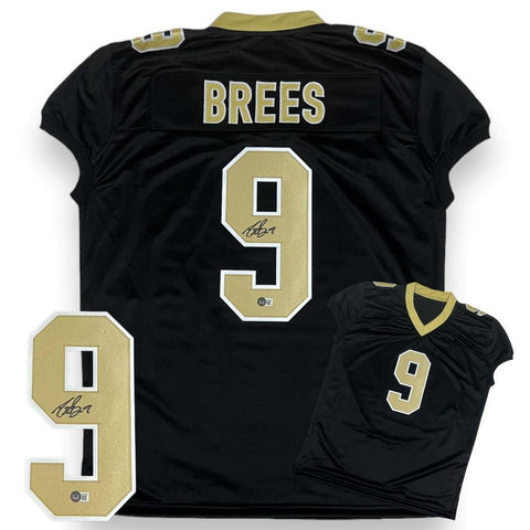Drew Brees Autographed SIGNED Game Cut Style Jersey - Black - Beckett