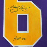 FRAMED Signed MARCEL DIONNE HOF 92 35x39 LA Purple Jersey JSA COA