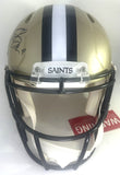 Saints HOF DREW BREES Signed Riddell Full Size Authentic Speed Helmet AUTO - BAS