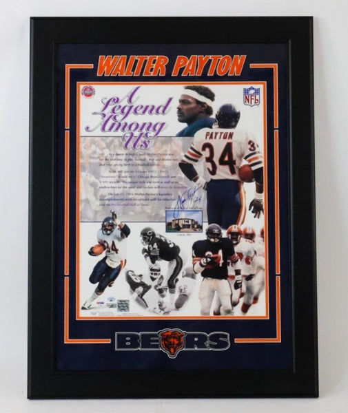 Walter Payton Autographed Chicago Bears 16x20 Framed Photo | PSA COA