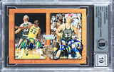 Larry Bird & Magic Johnson Signed 1993 Hoops Gold #MB1 Card Auto 10! BAS Slabbed