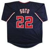 Juan Soto Authentic Signed Navy Pro Style Jersey Autographed JSA #FF87913