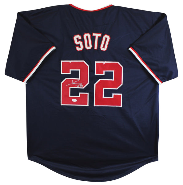 Juan Soto Authentic Signed Navy Pro Style Jersey Autographed JSA #FF87913