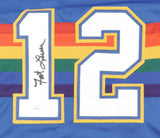 Lafayette "Fat" Lever Signed Denver Nuggets Jersey (JSA) 2xAll Star Guard