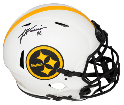 JAMES HARRISON SIGNED PITTSBURGH STEELERS LUNAR AUTHENTIC SPEED HELMET BECKETT