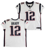 (6) Brady, Gronkowski, Gilmore, Edelman +2 Signed White Nike Elite Jersey BAS