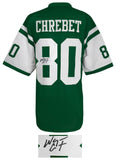 Wayne Chrebet Signed Light Green Custom Football Jersey - (SCHWARTZ COA)