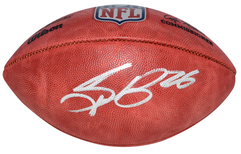 SAQUON BARKLEY SIGNED PHILADELPHIA EAGLES GIANTS NFL DUKE WILSON FOOTBALL BAS