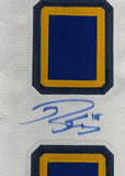 Framed Autographed/Signed Robert Thomas 35x39 St. Louis Blue Jersey BAS COA