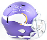 Randy Moss Signed Vikings F/S Tribute Speed Helmet Straight Cash- Beckett W Holo