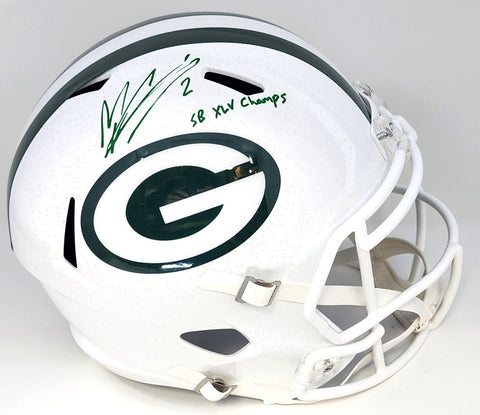 Packers MASON CROSBY Signed Full Size ALTERNATE Replica Helmet AUTO w/ XLV - JSA