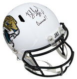 Kyle Brady Signed/Ins White Full-Size Speed Replica Helmet Jaguars JSA 208104