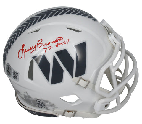 Larry Brown Autographed "72 MVP" Commanders 2024 STS Mini Helmet Beckett