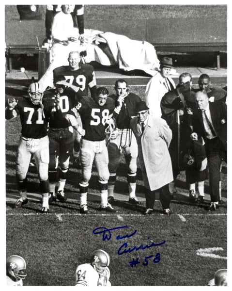 Packers Linebacker DAN CURRIE (d) Signed 8x10 Photo #2 AUTO - 1961 FL Champ