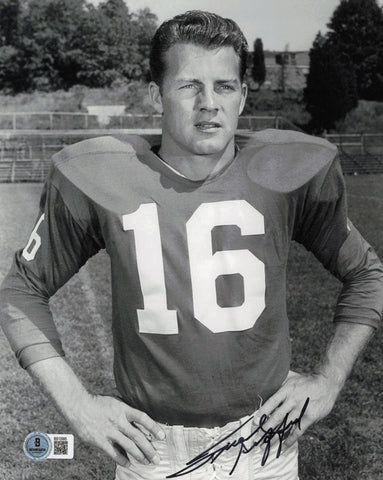 Frank Gifford Autographed 8x10 Photo New York Giants Beckett BAS QR #BS12995