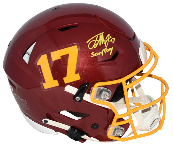 TERRY McLAURIN SIGNED WASHINGTON FOOTBALL TEAM COMMANDERS SPEEDFLEX HELMET BAS