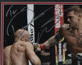 Dustin Poirier Signed Framed UFC 11x14 McGregor Photo The Diamond + X Insc. JSA