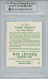 Frank Crosetti Signed 1983 Galasso '33 Goudey Reprint #217 Card Beckett Slab