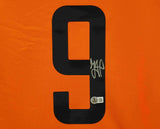 Jimmy Floyd Hasselbaink Signed The Netherlands Soccer Jersey #9 with Beckett COA