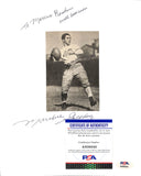 Marshall Goldberg Signed/Auto/Inscr 3x4.5 Photo Pitt Football PSA/DNA 185151