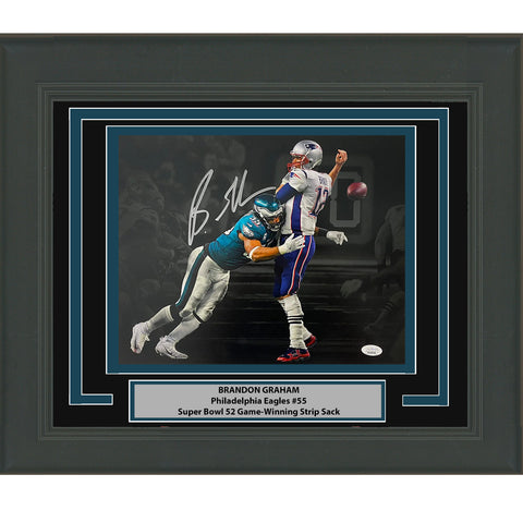 Framed Autographed/Signed Brandon Graham Eagles Spotlight 11x14 Photo JSA COA