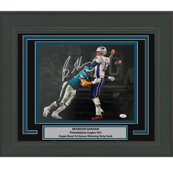 Framed Autographed/Signed Brandon Graham Eagles Spotlight 11x14 Photo JSA COA