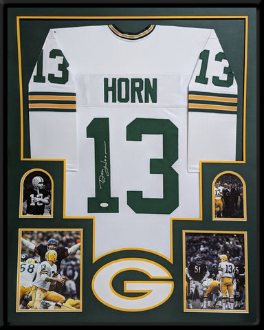 FRAMED GREEN BAY PACKERS DON HORN AUTOGRAPHED SIGNED JERSEY JSA COA