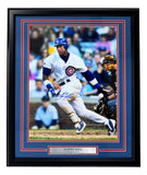 Sammy Sosa Signed Framed 16x20 Chicago Cubs White Jersey Photo BAS