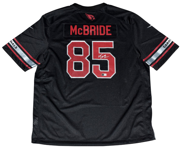 TREY McBRIDE AUTOGRAPHED ARIZONA CARDINALS #85 BLACK NIKE JERSEY BECKETT