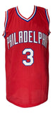 Allen Iverson Signed Custom Red Pro-Style Basketball Jersey JSA