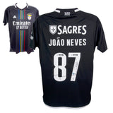 Joao Neves Signed Benfica Away Soccer Jersey #87 with Beckett Witness