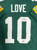 Packers Quarterback JORDAN LOVE Signed Custom Replica Green Jersey AUTO - BAS