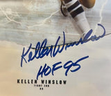 Chargers HOF (Fouts Winslow Joiner) Autographed 8x10 Photo with Plaque JSA COA