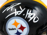 TJ Watt Autographed Pittsburgh Speed Mini Helmet-Beckett W Hologram