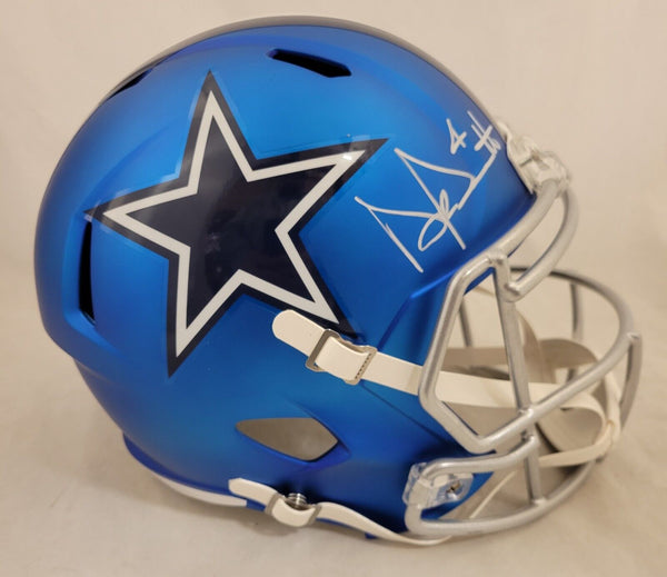 DAK PRESCOTT SIGNED DALLAS COWBOYS F/S BLAZE SPEED REPLICA HELMET BECKETT