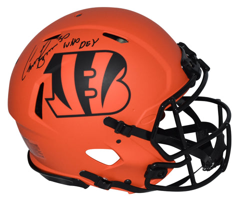 CHASE BROWN AUTOGRAPHED CINCINNATI BENGALS RAVE AUTHENTIC HELMET W/ WHO DEY
