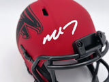 MICHAEL VICK AUTOGRAPHED FALCONS RAVE RED MINI HELMET BECKETT WITNESS 243636
